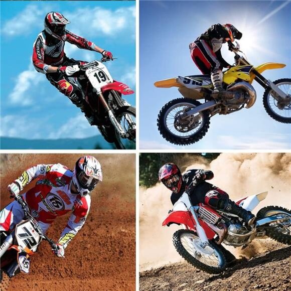 Motocross goggles set dirt bike ATV motorcycle riding offroad UV400 anti fog - Picture 2 of 7